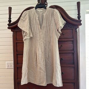 NWOT Loft Dress Linen look/feel